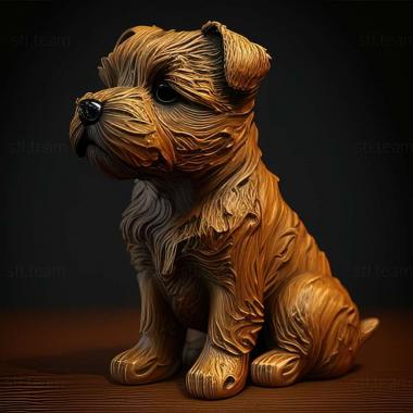 3D model Border Terrier dog (STL)